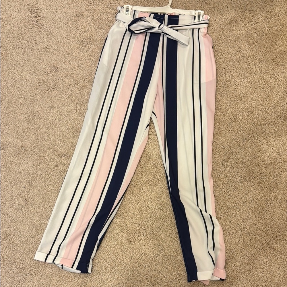 Striped High-Waist Women's Pants